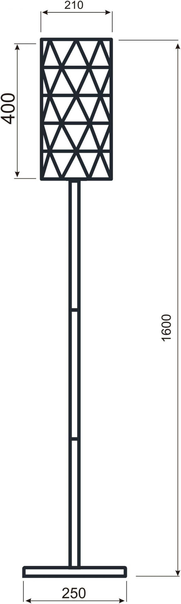 Asterope linear floor lamp 1600mm for E27 by DekoLight