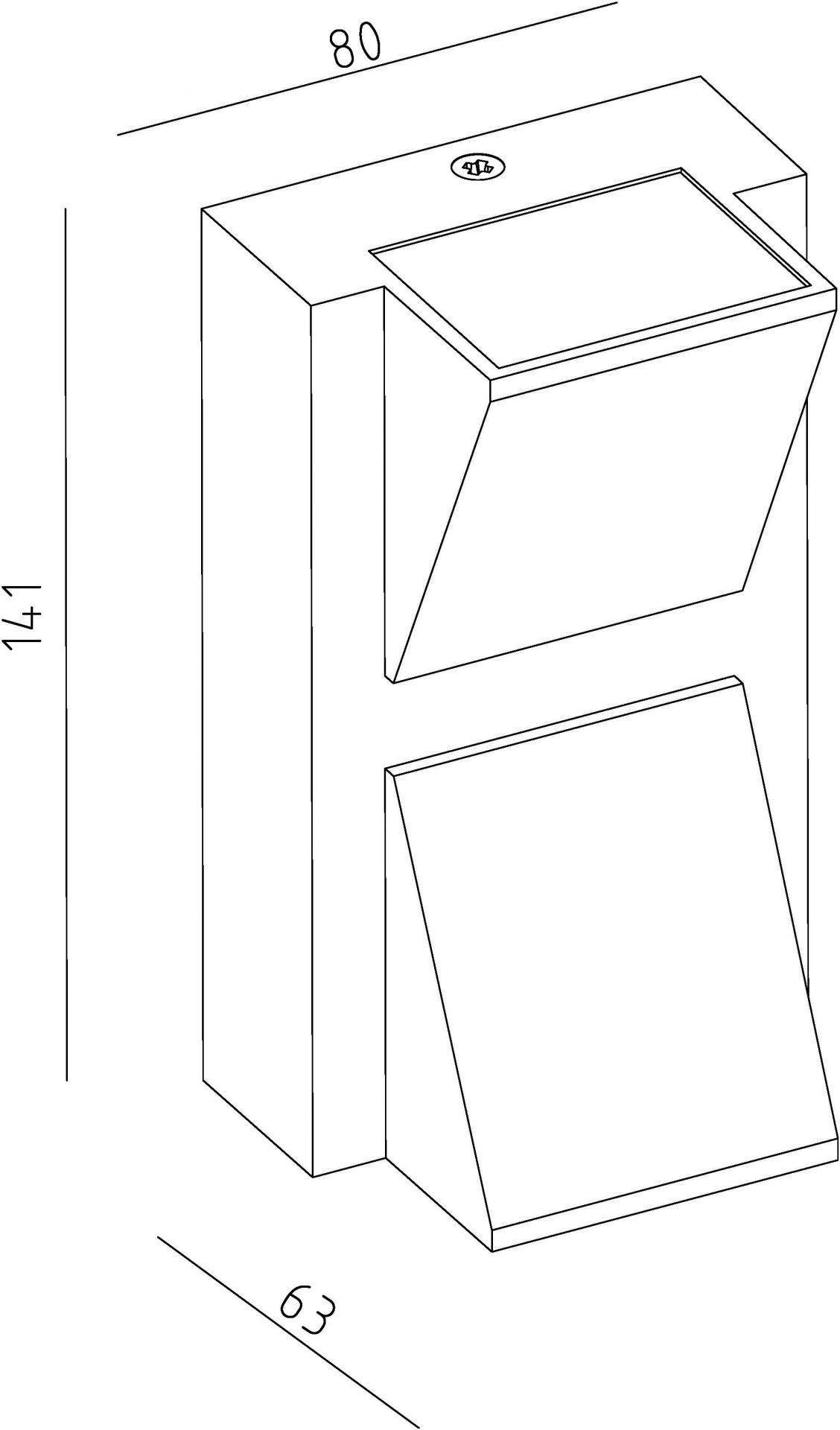 Outdoor wall light Agudo II Double UP-Down 3.5W 3000K anthracite by DekoLight