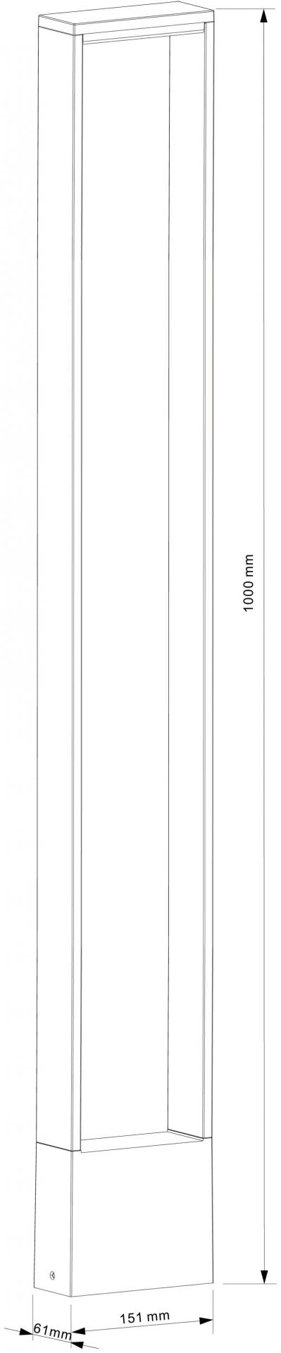 DekoLight bollard light Cata IV 1000 mm