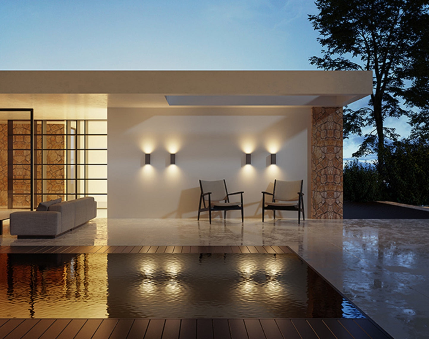 CMD 9041 Wandstrahler anthrazit up/down für 2x GU10