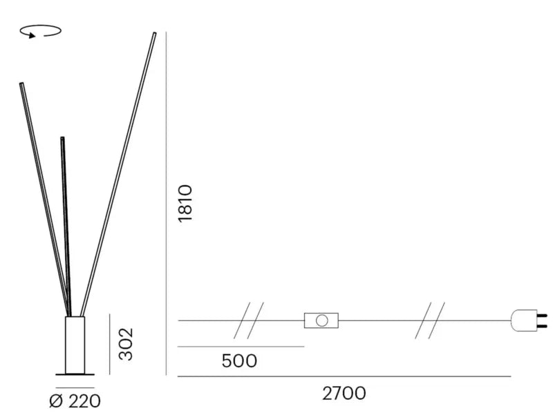 Molto Luce Trepole F floor lamp