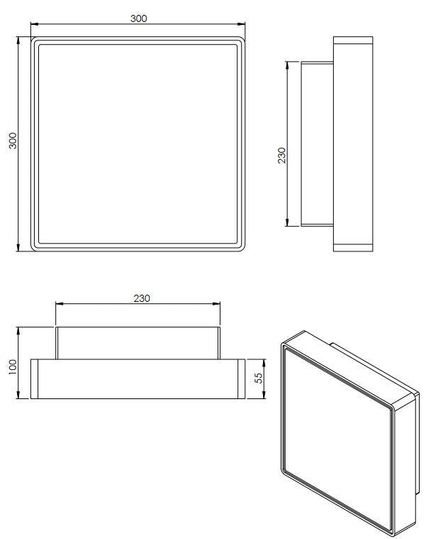 OBAN - elegant bright indoor & outdoor ceiling light / wall light white by Fabas Luce