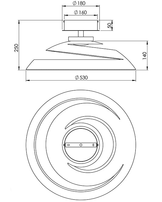 Modern ceiling light Aragon white in 18W - dimmable by Fabas Luce