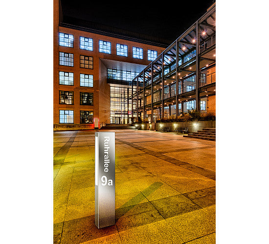 CMD 66/HN LED-Stehleuchte mit Hausnummer gelasert Aqua Paulo in anthrazit 3000K