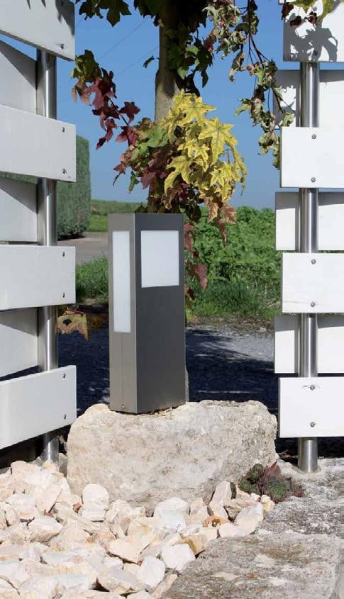 CMD 39 LED-Sockelleuchte Aqua Paulo 40cm in edelstahl 3000K