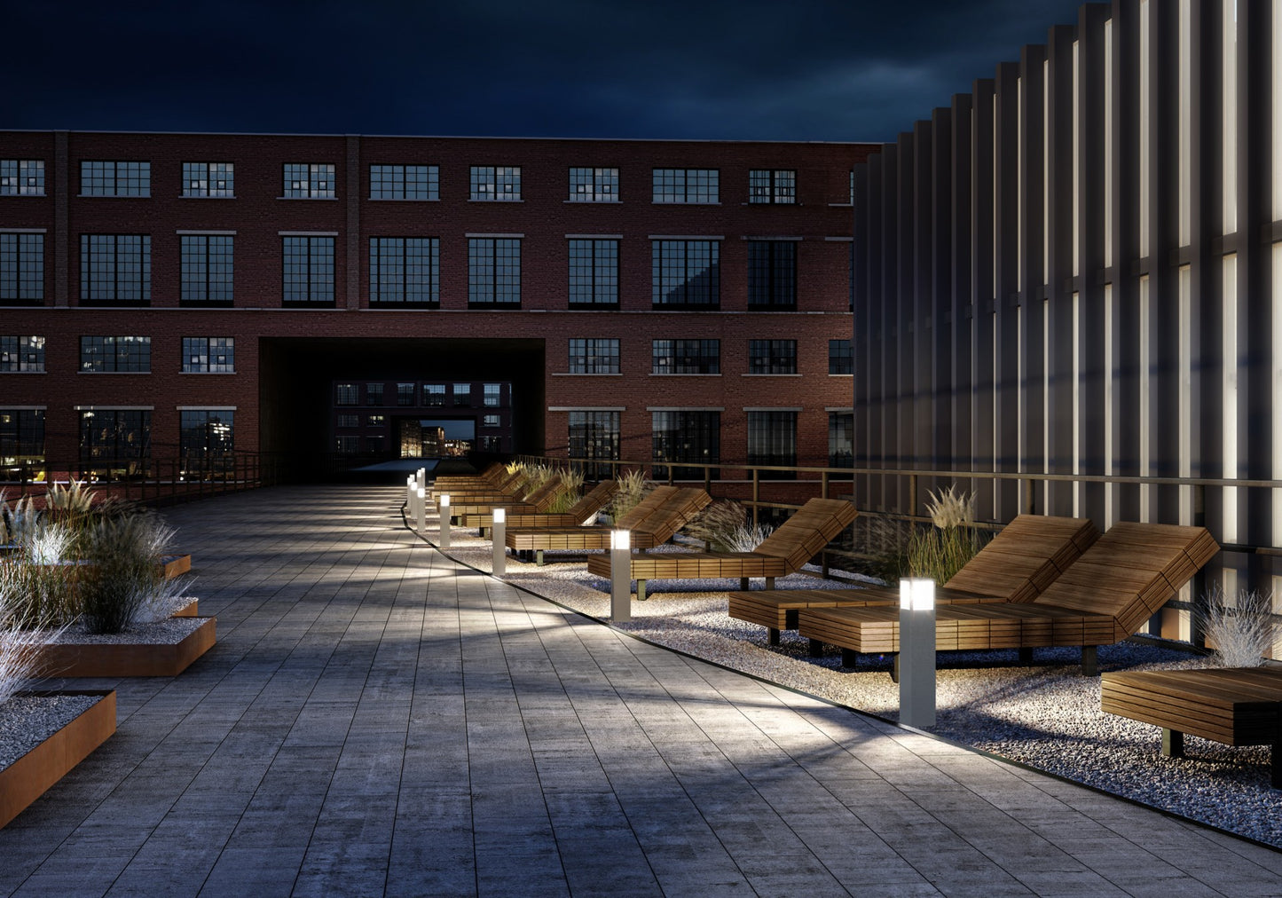 CMD 9018 Pollerleuchte anthrazit für E27 mit Bewegungsmelder