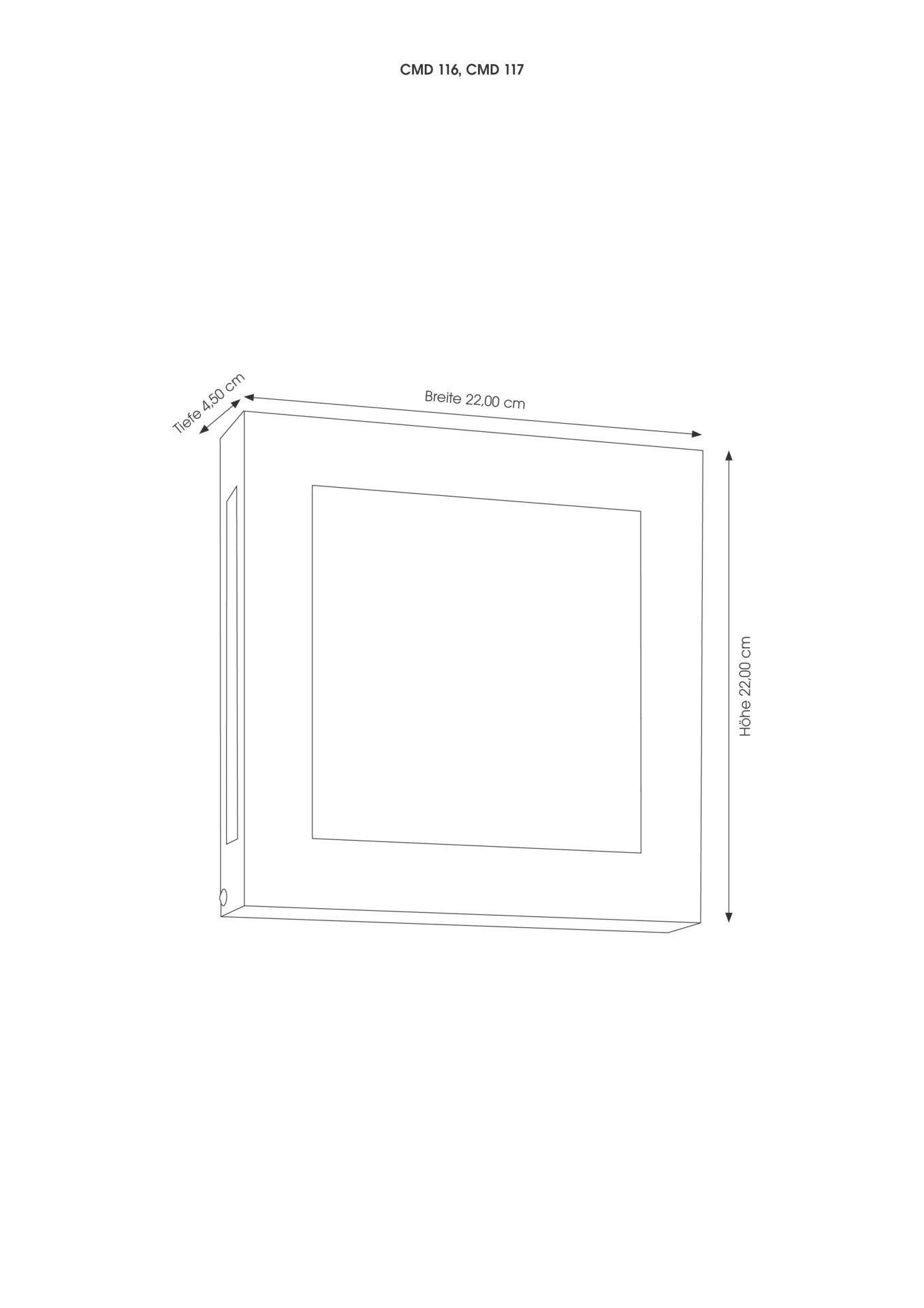 CMD 116/LED Aussenwandleuchte / Deckenleuchte edelstahl