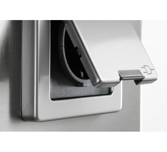 CMD 24/ST LED-Stehleuchte Aqua Paulo in edelstahl mit Steckdose 3000K