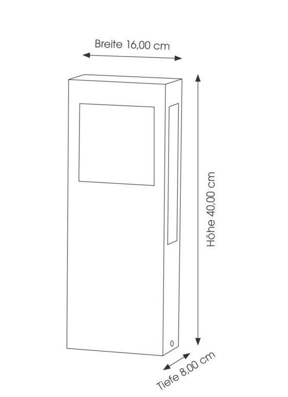 CMD 39 LED-Sockelleuchte Aqua Paulo 40cm in edelstahl 3000K