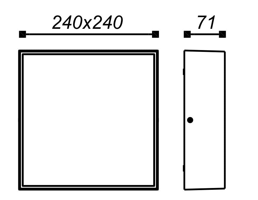 CMD 9024 Aussenwandleuchte Deckenleuchte schlankes Design anthrazit