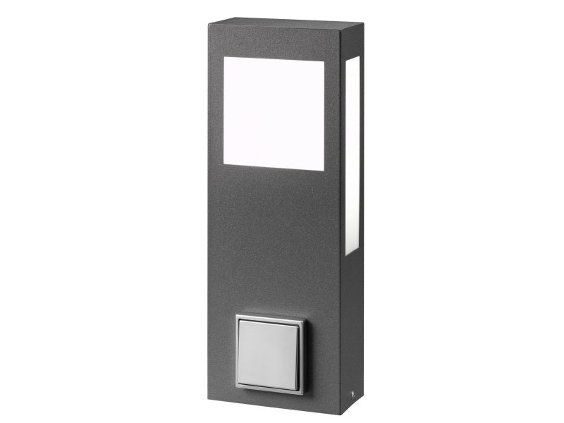 CMD 79/ST LED-Sockelleuchte Aqua Paulo 40cm in anthrazit mit Steckdose 3000K