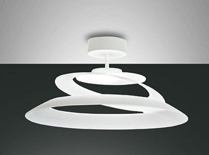 Modern ceiling light Aragon white in 18W - dimmable by Fabas Luce