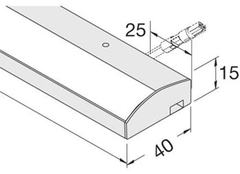 HERA elegante flache LED-Unterbauleuchte Modulite F 450mm Küche
