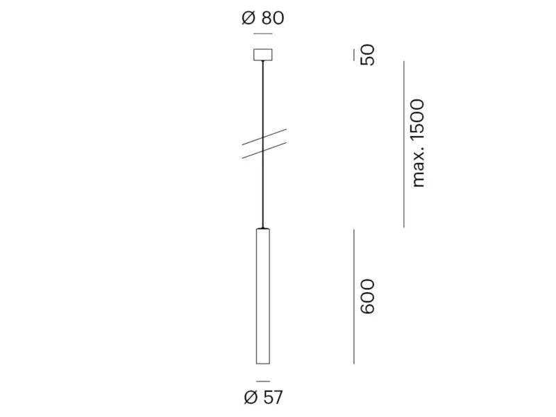 SONDERAKTION - Moltoluce DIVO LONG PD elegante Pendelleuchte in weiß