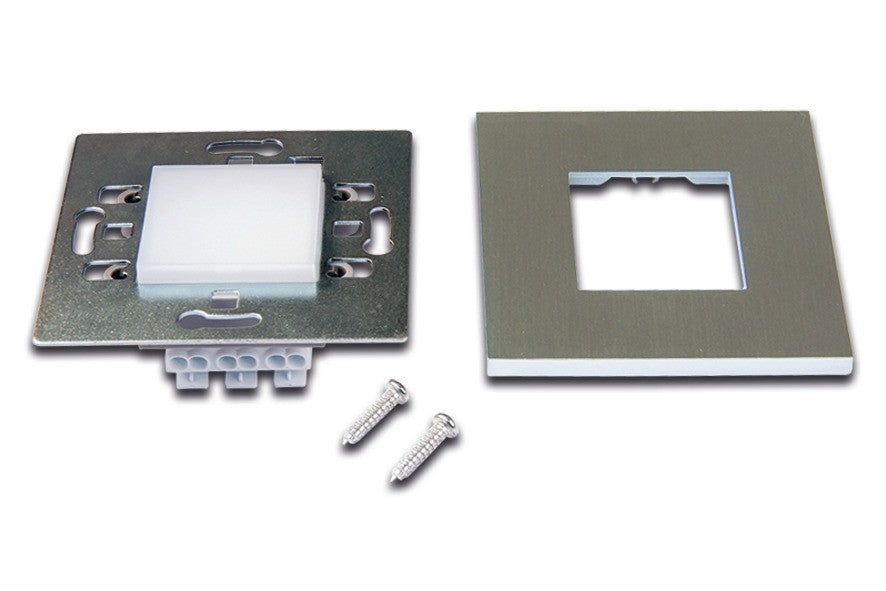 HERA Wandeinbauleuchte 230V WALL F für Deckenausschnitt 68mm in schwarz, edelstahl oder weiss